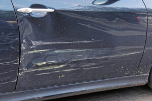 Damaged Car Door - auto body shop idaho falls